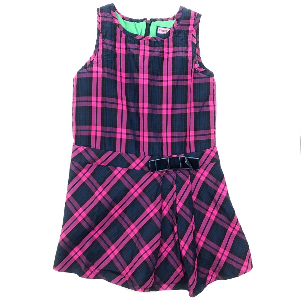 Vineyard Vines Holiday Tartan Plaid Silk Dress
